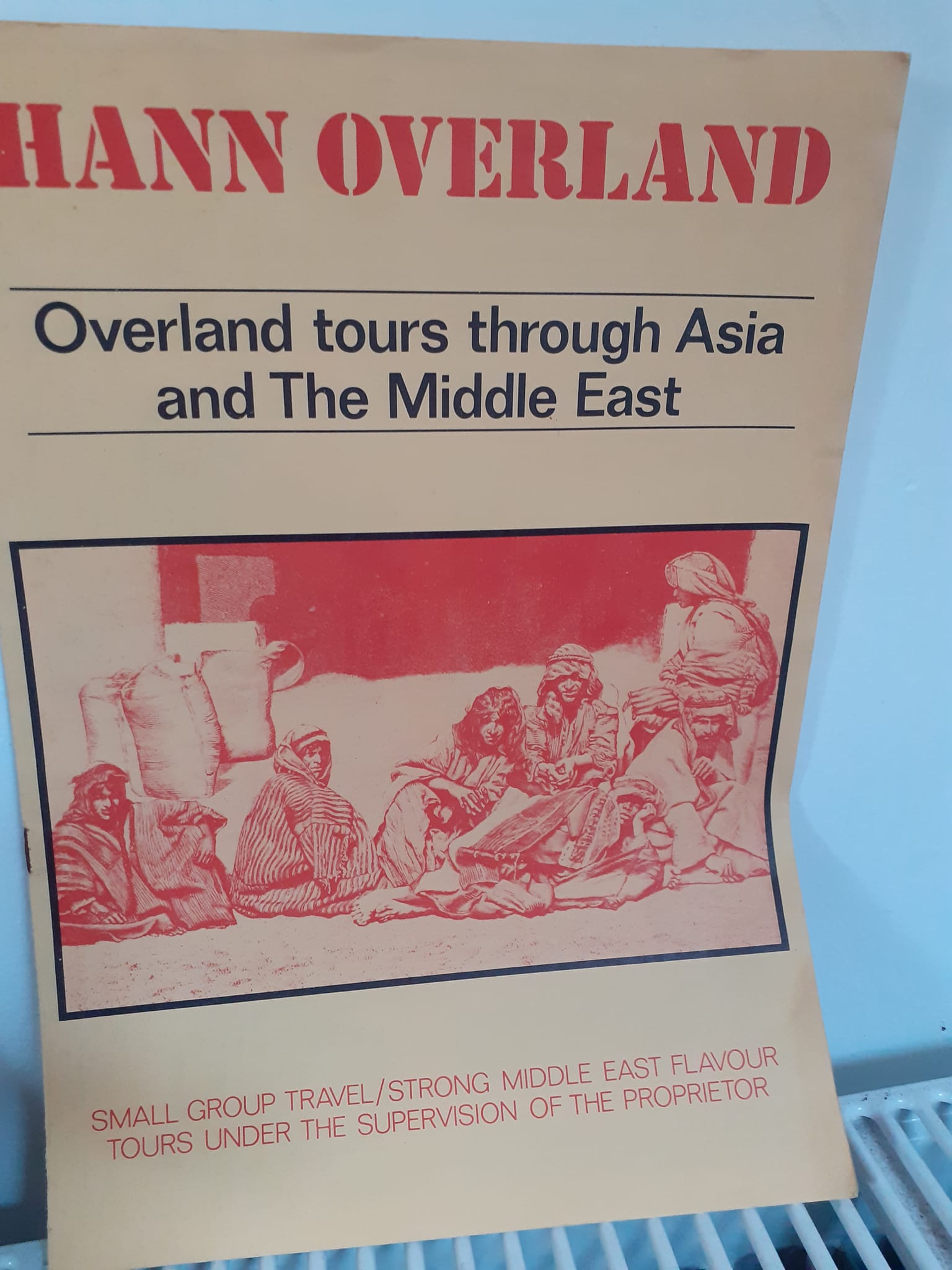 A brochure of Hann Overland when it was first set up [photo credit: Karen Dabrowska]